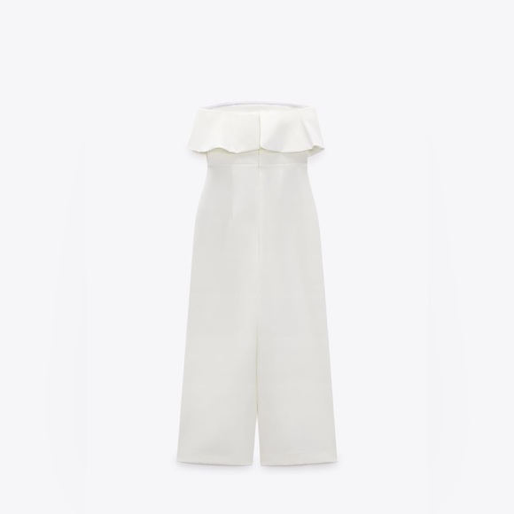 NWT ZARA STRAIGHT NECK CAPE JUMPSUIT - Picture 7 of 8